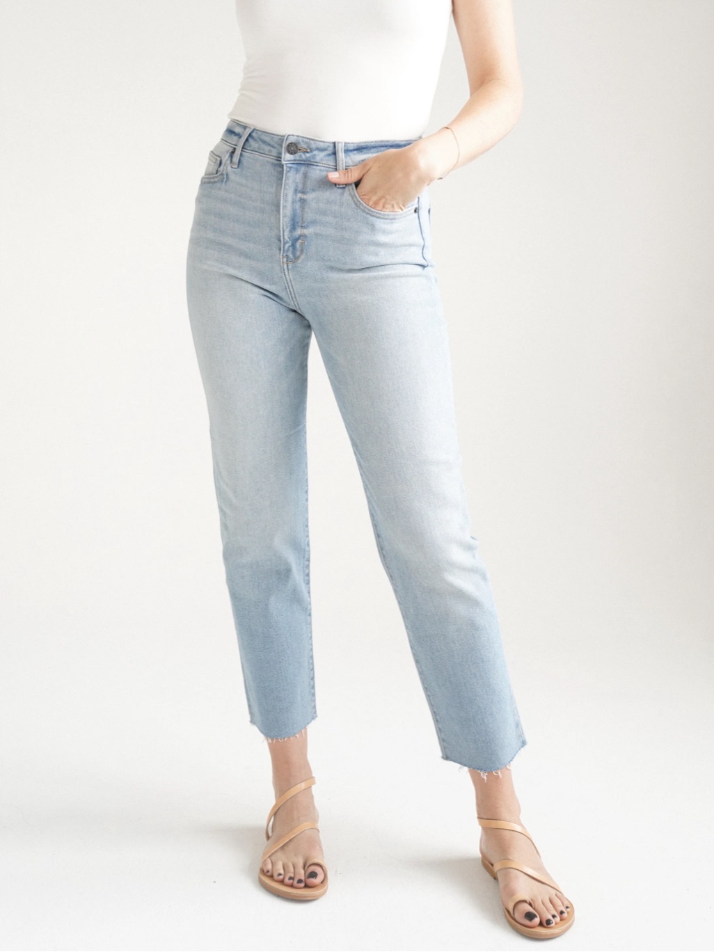 New Carly Jean Los Angeles Cjla Chrissy Classic Straight Leg Jeans Light Wash 3x